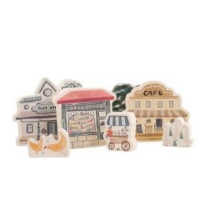 Main Street Play Set ~ 8 Piece Set